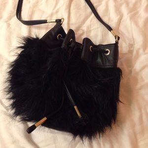 Faux fur crossbody