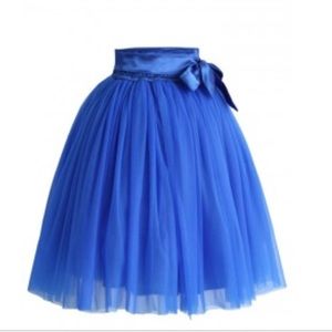 Amore tulle skirt in sapphire blue