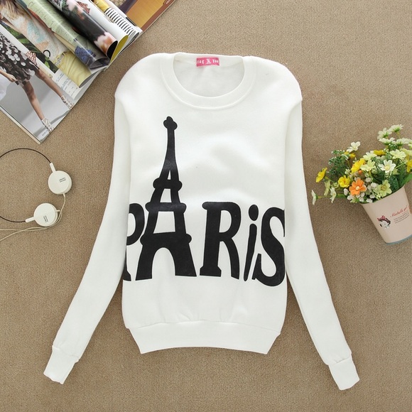 Sweaters - White Paris Sweater