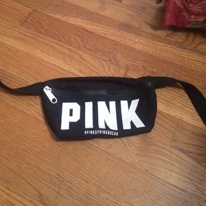 Black fanny pack from pink