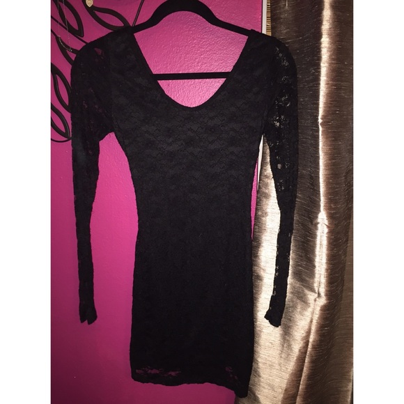 Forever 21 lacs black dress with back cutouts!