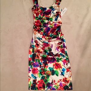 SOLD*NEW WITH TAGS MAGGY LONDON SATIN SHEATH DRESS