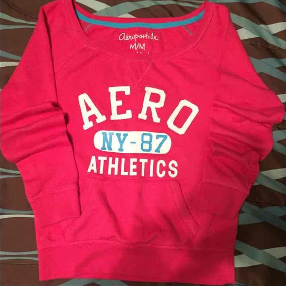 Aeropostale bright pink sweatshirt