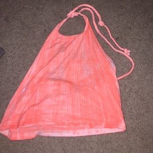 💛Urban outfitters pink tie-dye halter top