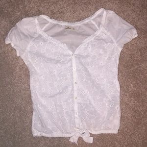 White Hollister Top