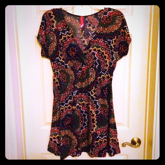 PURE ENERGY COLORFUL PLUS SIZE BEACH DRESS 1X