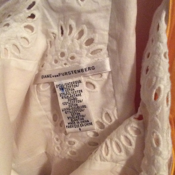 DVF!!!Limited edition satin with cotton lace dress - Picture 3 of 4