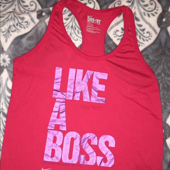 Red Nike tank