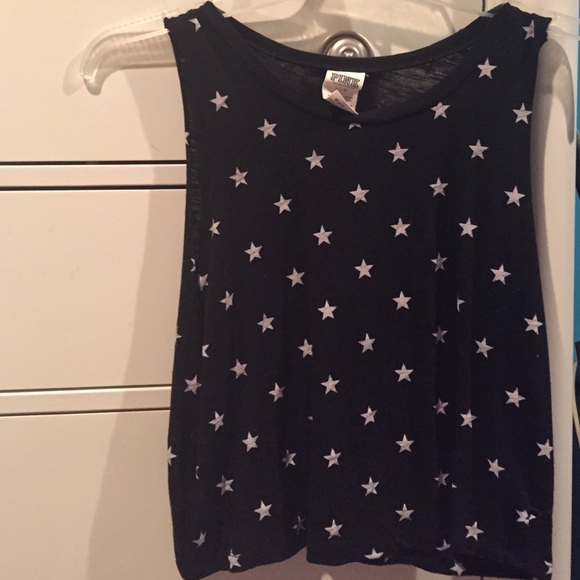 Black star print crop top - Picture 1 of 2