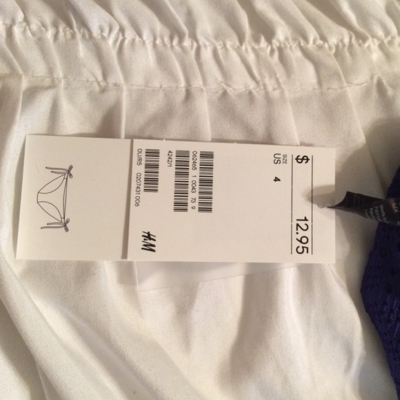 H&M. Small, Navy blue, lace bathing suit bottoms - Picture 3 of 4