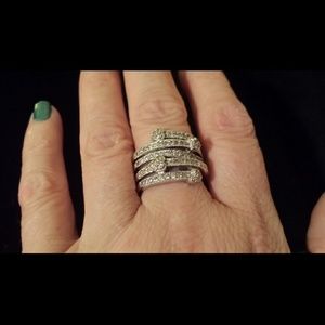 Sterling silver cubic zirconia ring size 7