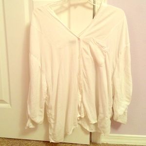 *Reserved💕Brandy Melville Flowy White Button Down