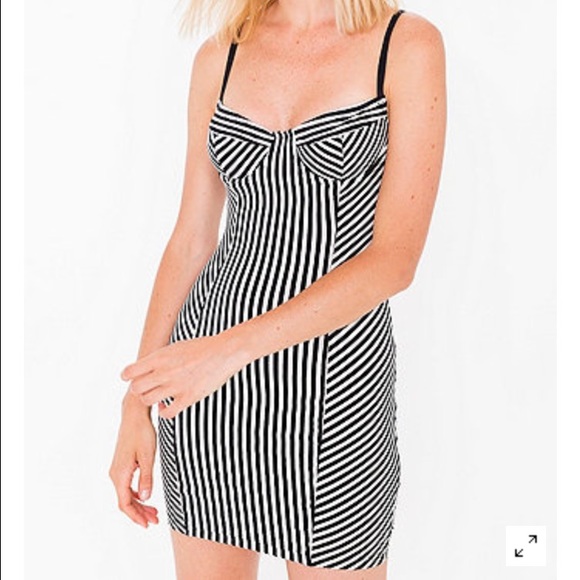 Stripped American apparel bustier dress