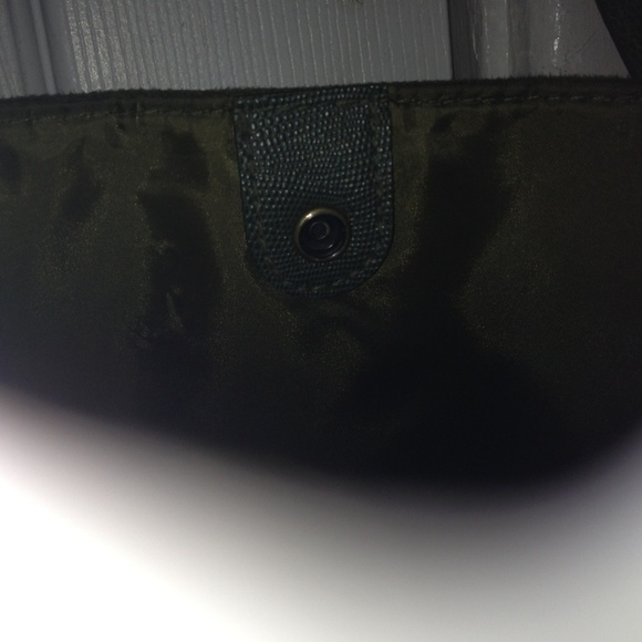 Olive Green Vegan Suede Tote - Picture 4 of 4