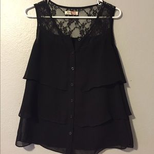 Black lace tank