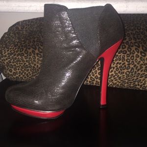 Red and black stylish heels