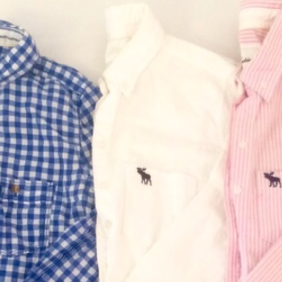 •TRADE• White abercrombie Oxford