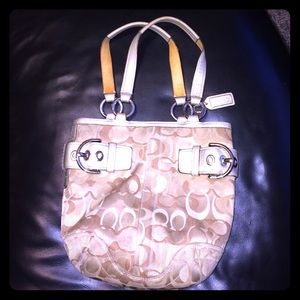 Coach Small Optic Metallic Tote Purse