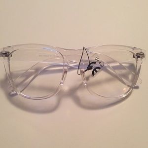 Clear hipster nerd glasses
