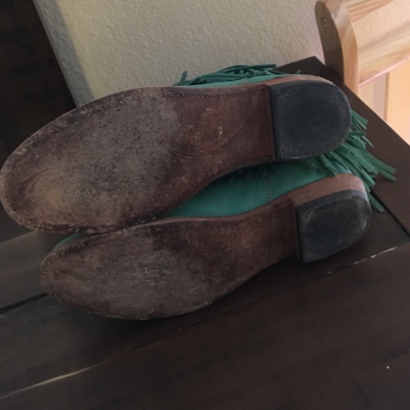 turquoise ankle booties