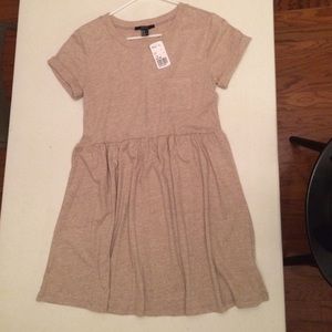 NEW WITH TAG Heathered tan babydoll dress F21