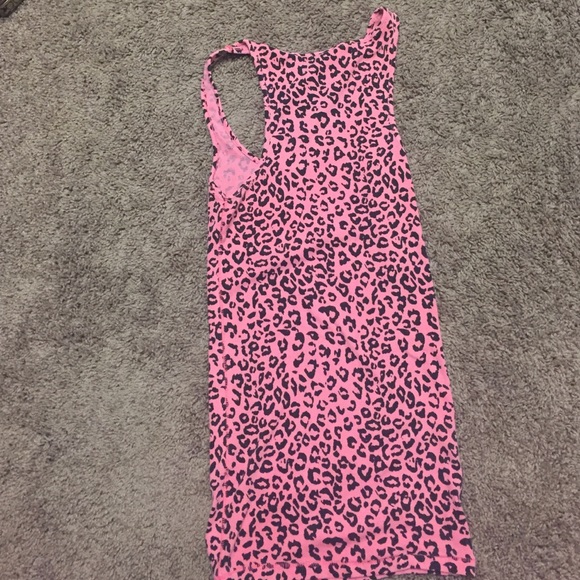 PINK Vicotia's Secret Neon Orange Cheetah Tank - Picture 2 of 3