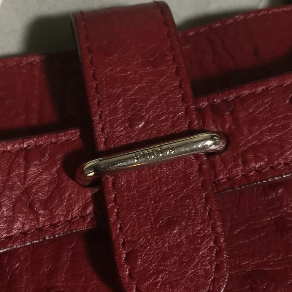 ❤️Authentic Furla Red Ostrich Leather Greta Tote❤️ - Picture 3 of 4