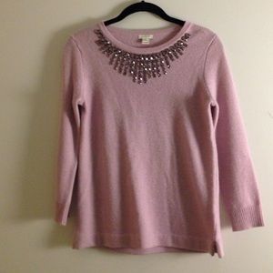purple jeweled sweater