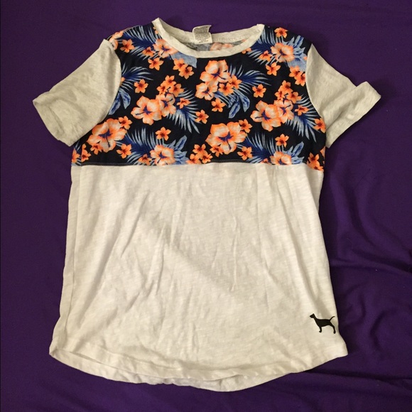VS Pink Floral Tee
