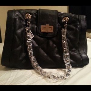 ALDO Black Quilted Handbag Purse