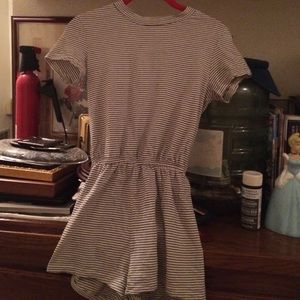 Lydia striped T-shirt romper