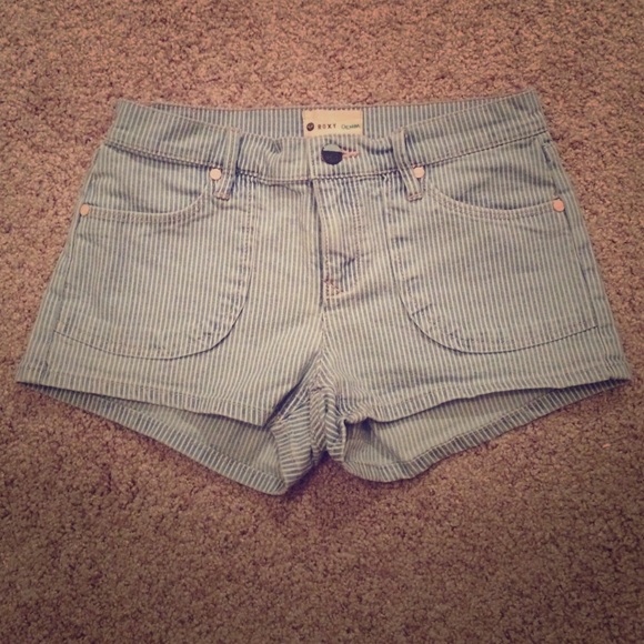 Roxy high rise pinstripe shorts