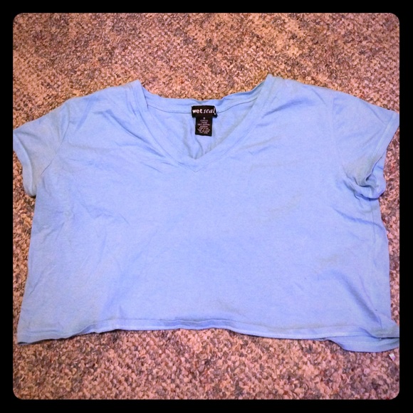 Blue Crop Top