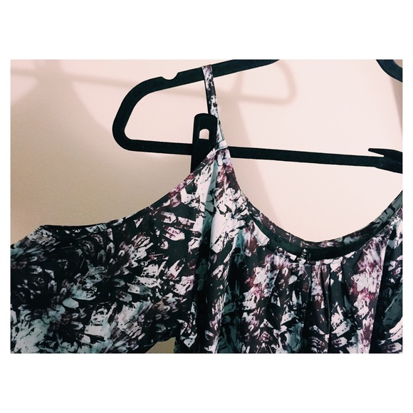 Off-Shoulder Silk Patterned Dress - Picture 2 of 3