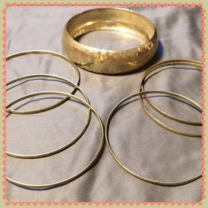 Gold bangle bracelets!