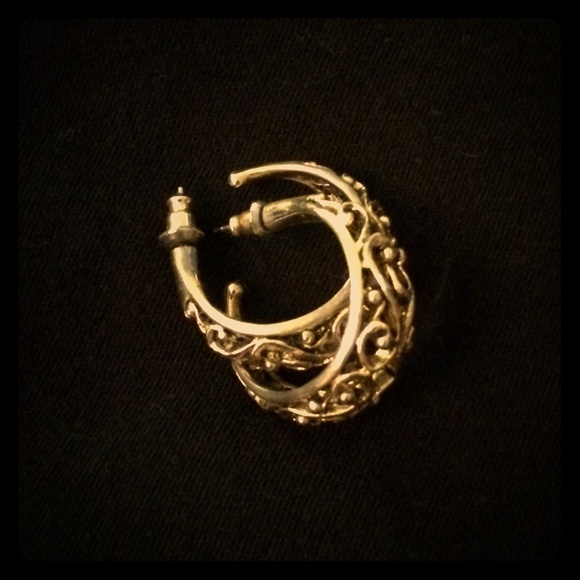 Antiqued Gold-Tone Earrings