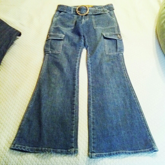 Funhouse Jeans Funhouse Denim Cargo Jeans Wide Leg W Belt Poshmark
