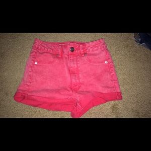 American eagle red shorts