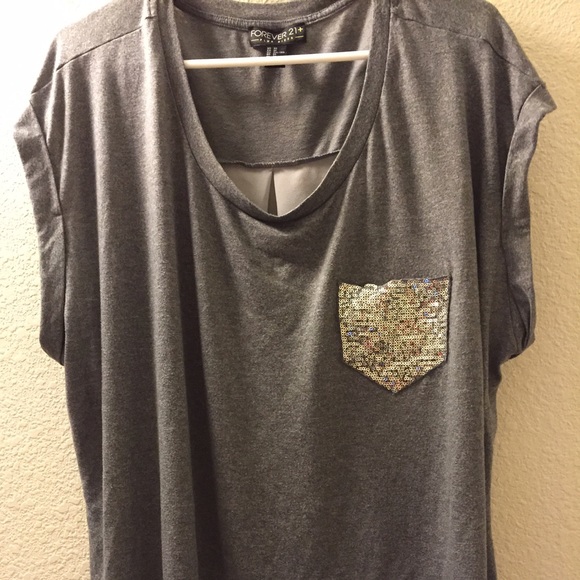 Forever 21+ Silver Sequin Shirt!