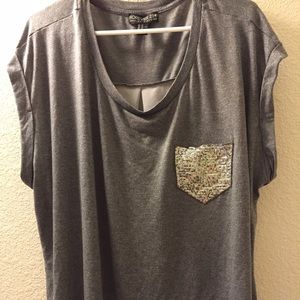 Forever 21+ Silver Sequin Shirt!
