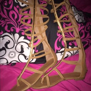 DOLLHOUSE GLADIATOR SANDALS (worn once)