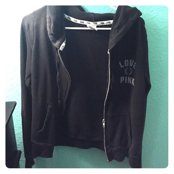 VS "love pink" black hoodie