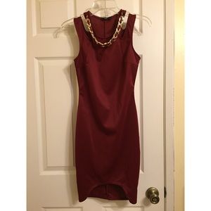 Burgundy Bodycon Dress