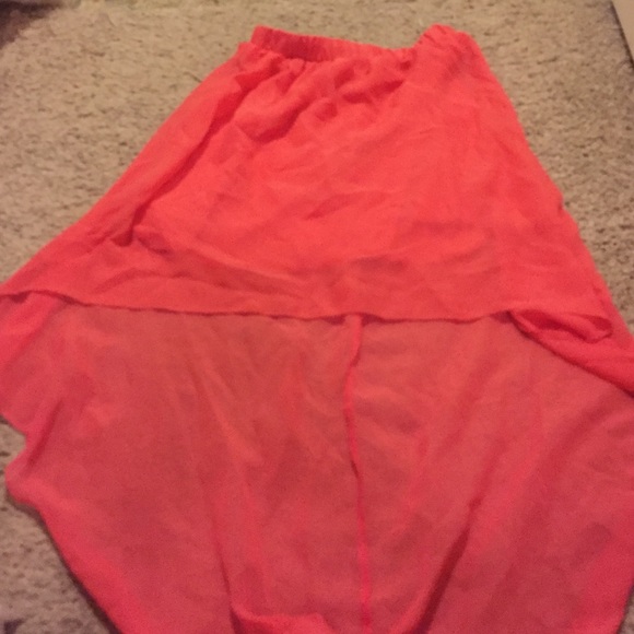 Long beautiful pink skirt