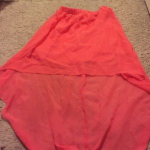 Long beautiful pink skirt