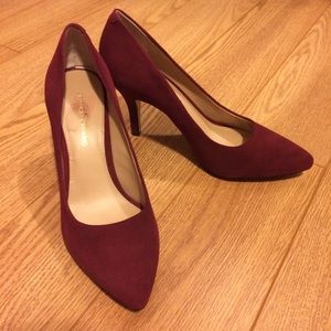 Burgundy Suede Pumps