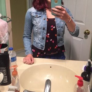 Light wash denim jacket