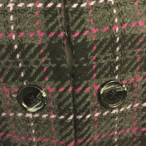 π TOMMY HILFIGER WOOL PEACOAT SZ Sπ - Picture 2 of 4