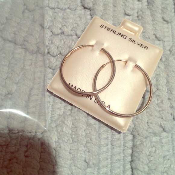 Real Sterling Silver Hoops