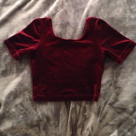 Velvet Maroon Crop top
